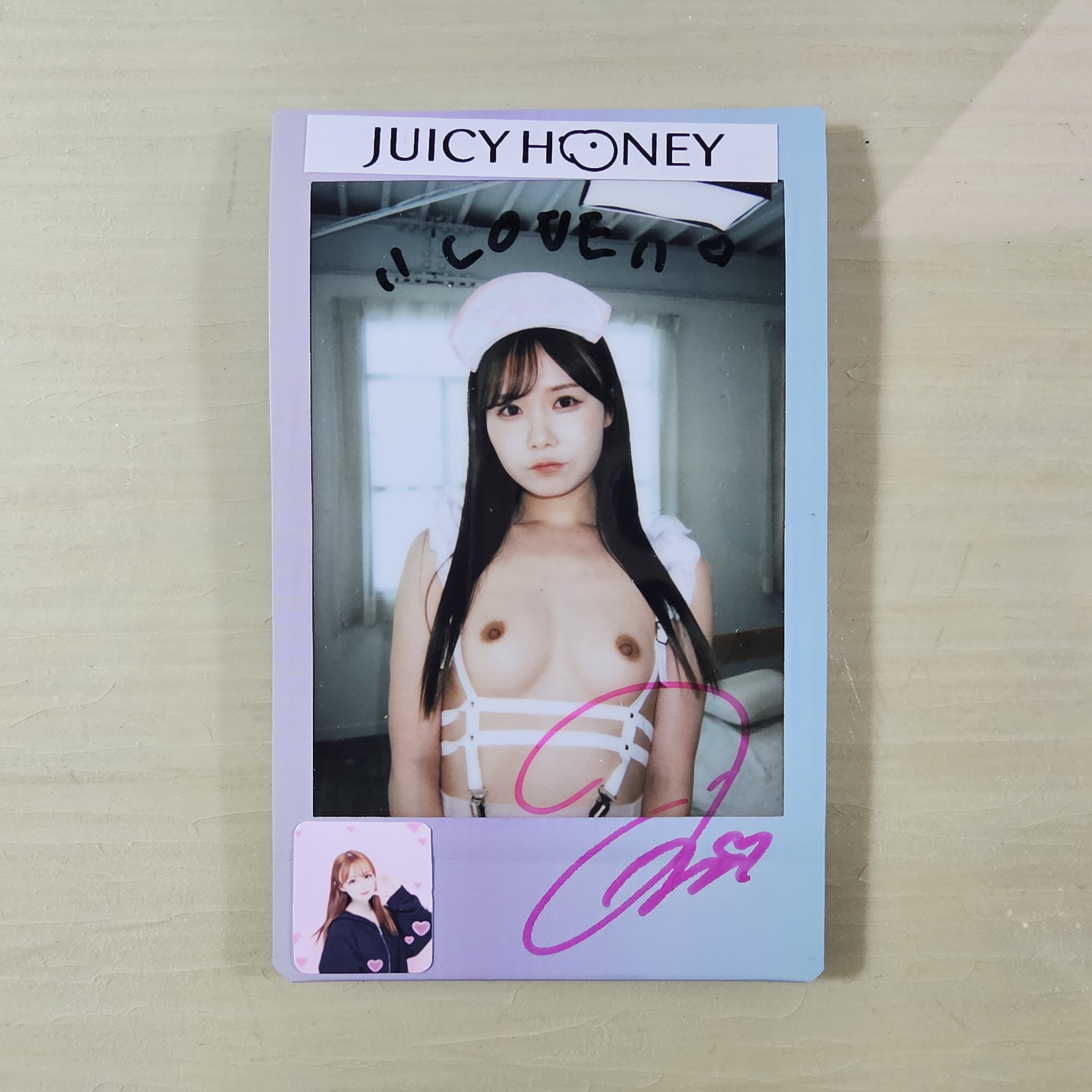 Juicy Honey Plus #30 Autographed Instant Photos Color Cheki with Message & PURIKURA 1of1!! miru 坂道美琉
